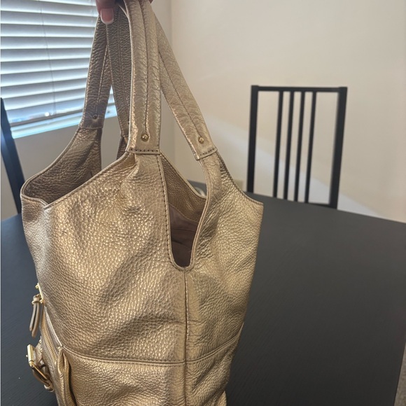 Michael Kors Metallic Gold Hobo Bag - Picture 4 of 12